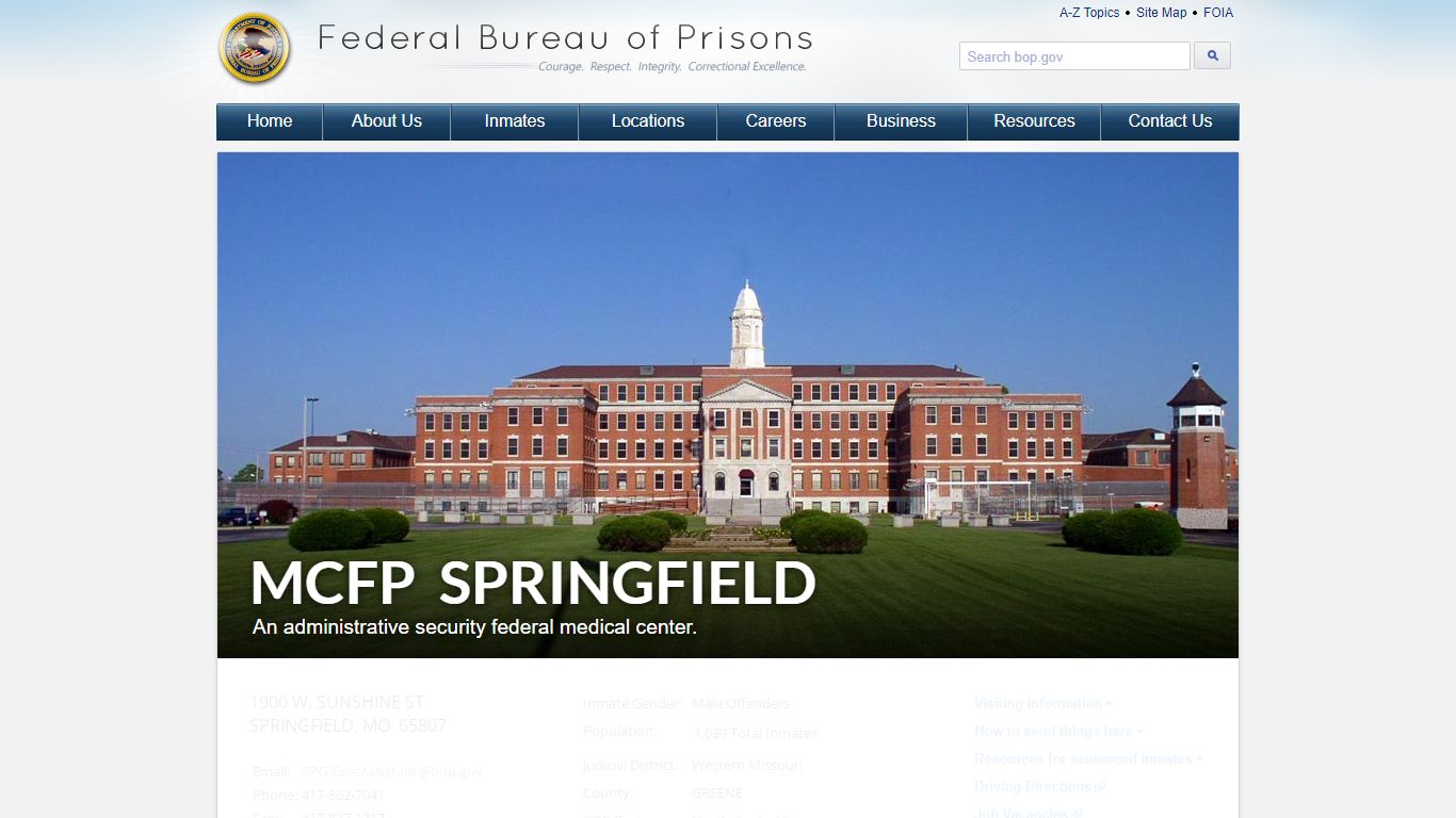 MCFP Springfield - Federal Bureau of Prisons